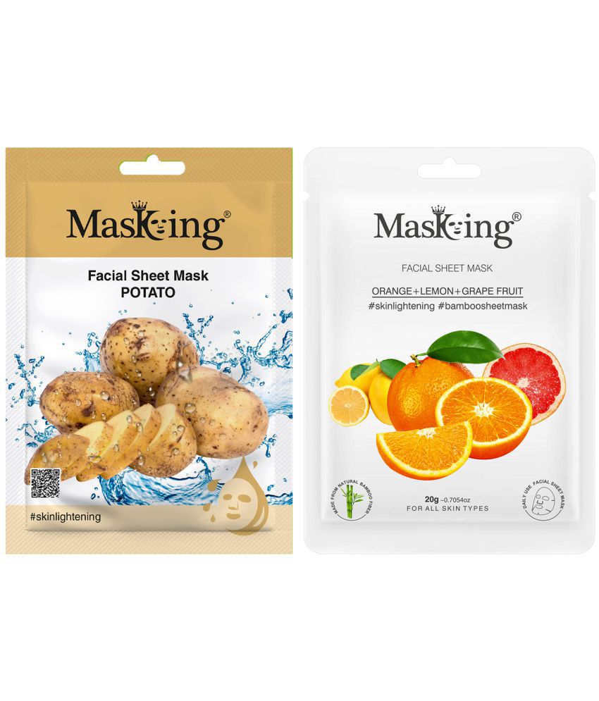     			Masking - Radiant Glow Sheet Mask for All Skin Type ( Pack of 2 )