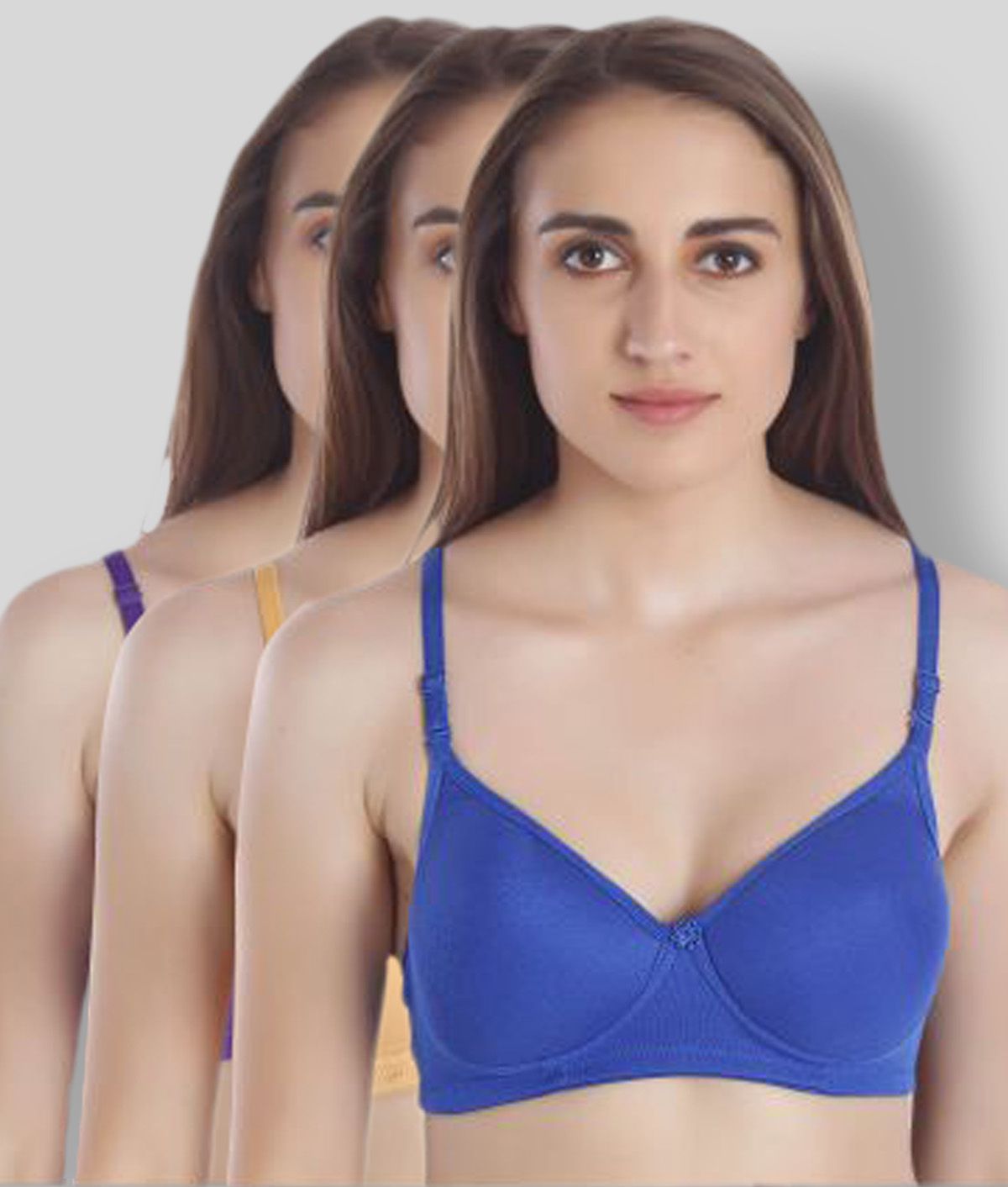     			MiEstilo - Multicolor Cotton Padded Women's Everyday Bra ( Pack of 3 )