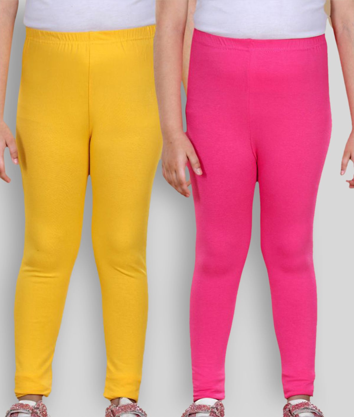     			StyleStone Pack of 2 Girls Lycra Leggings ( Yellow )