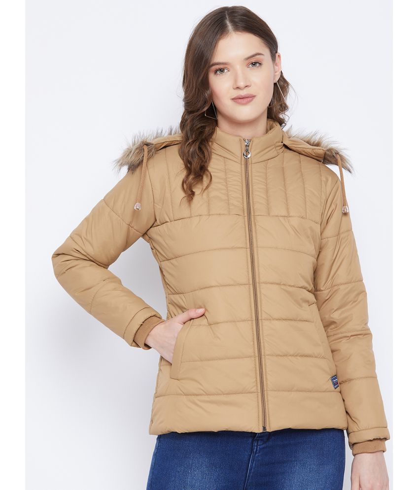     			VERO AMORE Polyester Blend Beige Parka Jackets Single