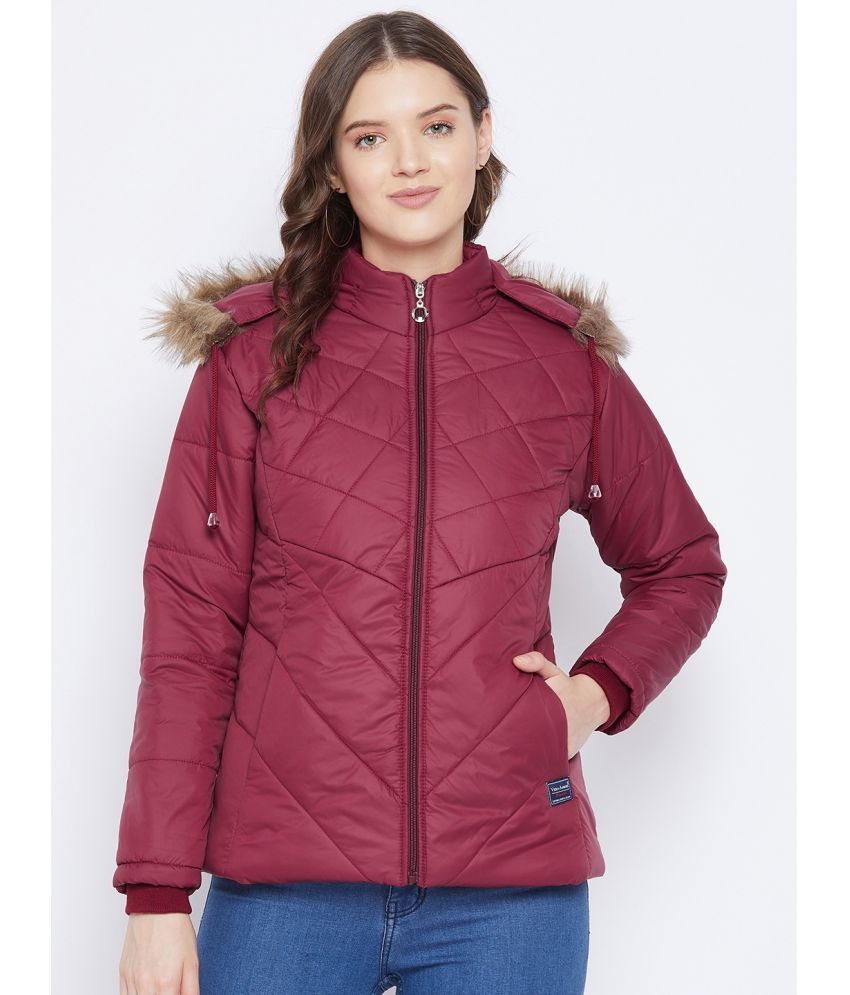     			VERO AMORE Polyester Blend Maroon Parka Jackets Single