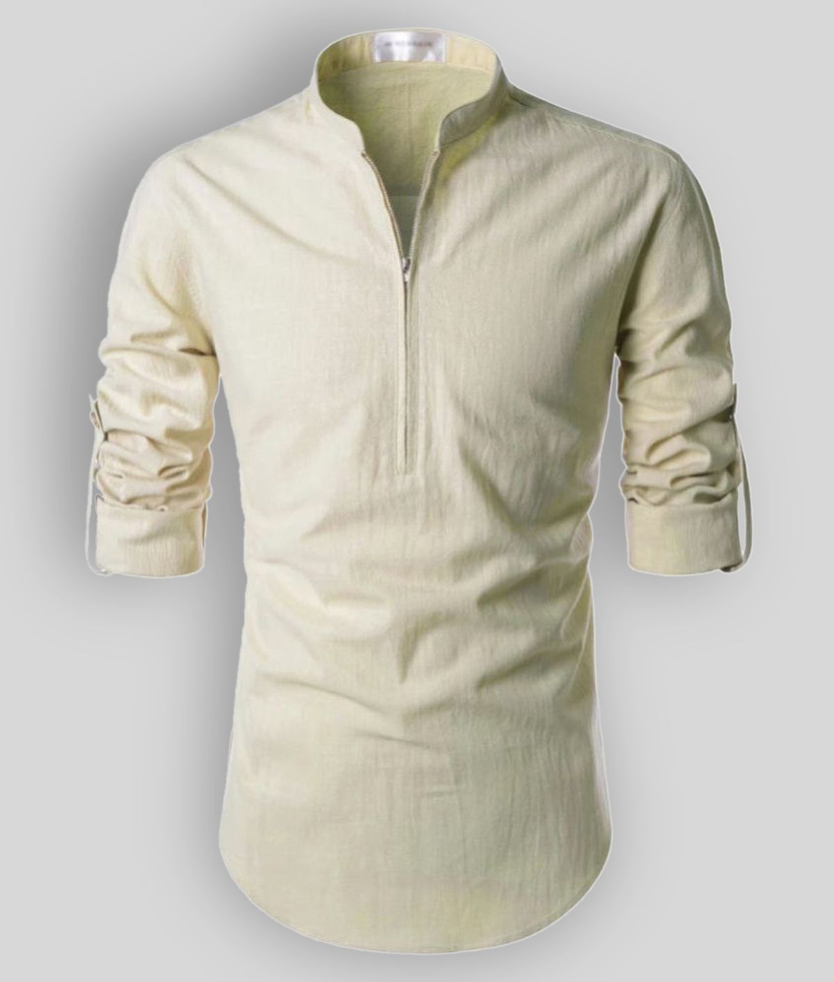     			Vida Loca - Off-White Cotton Men's Shirt Style Kurta ( Pack of 1 )