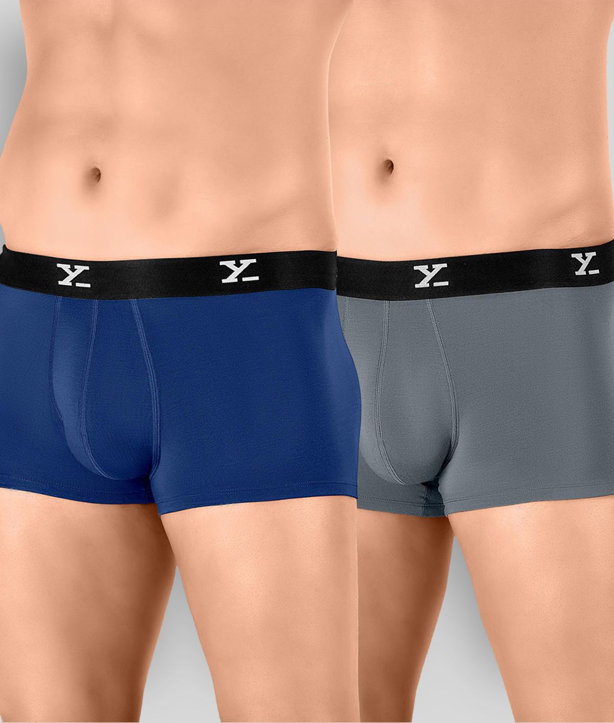     			XYXX - Multicolor Modal Men's Trunks ( Pack of 2 )