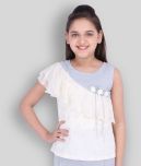 Cutecumber Pack of 1 Girls Georgette Top ( Beige )