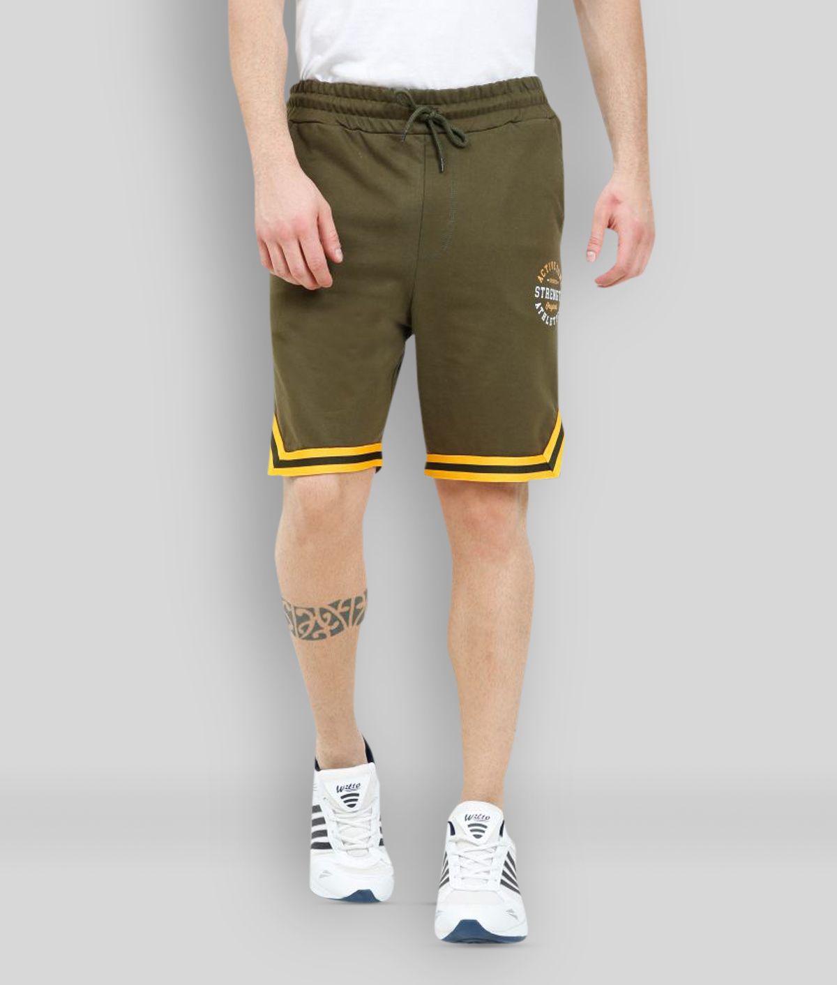     			Ardeur - Olive Cotton Blend Men's Shorts ( Pack of 1 )