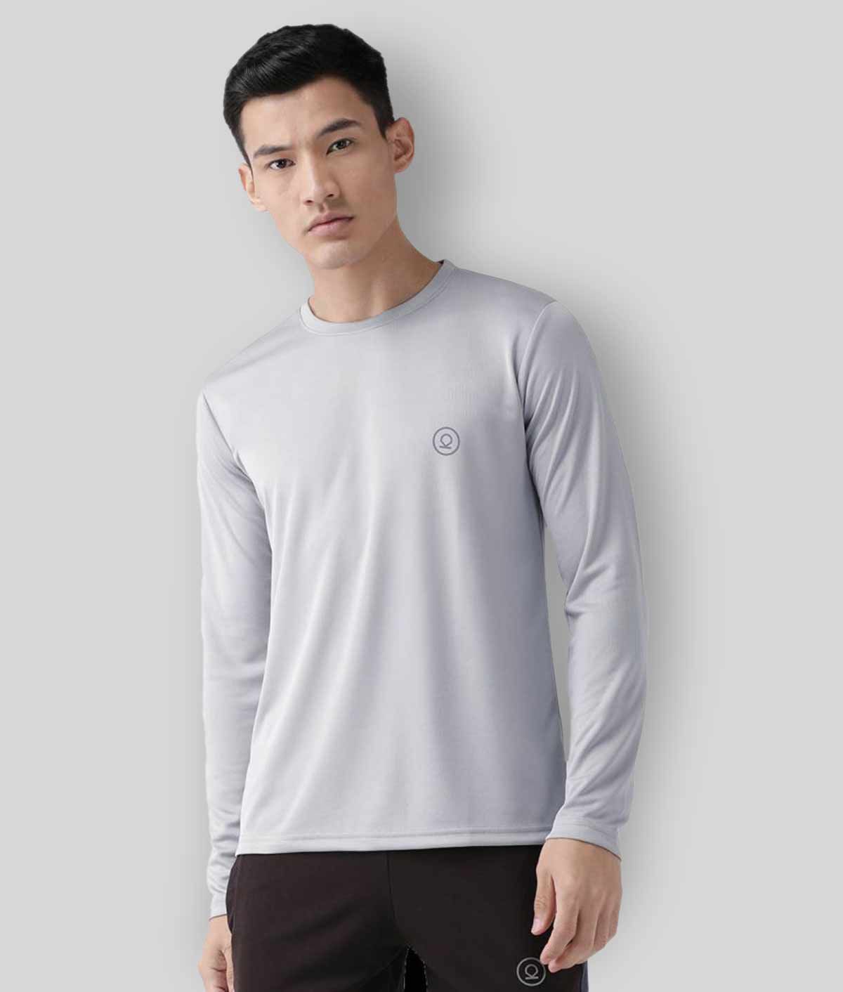     			Chkokko - Polyester Regular Fit Silver Men's Sports T-Shirt ( Pack of 1 )