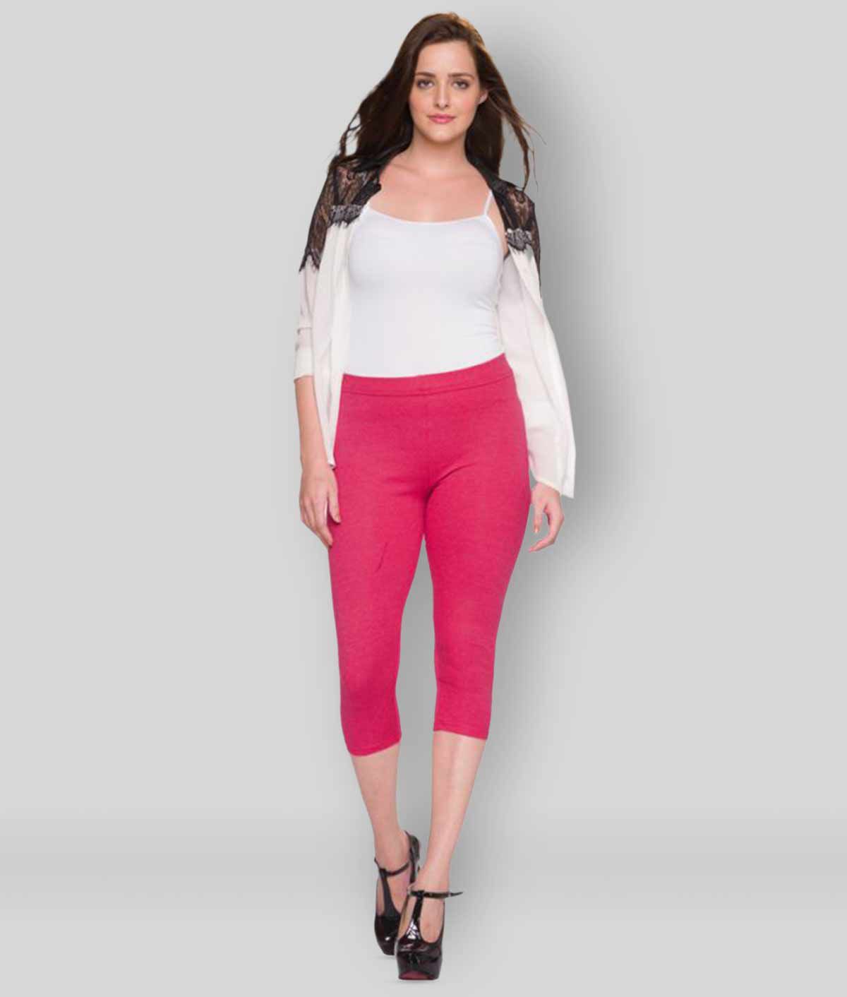 Dollar Missy - Pink Lycra Slim Fit Women's Formal Pants  ( Pack of 1 )