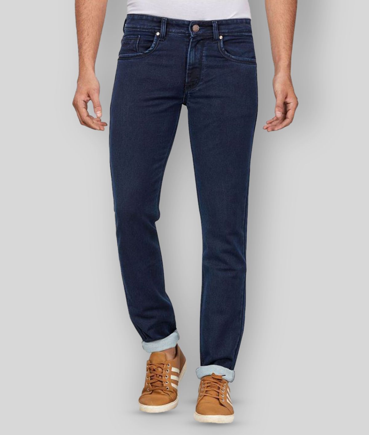HJ HASASI - Blue Cotton Blend Regular Fit Men's Jeans ( Pack of 1 )