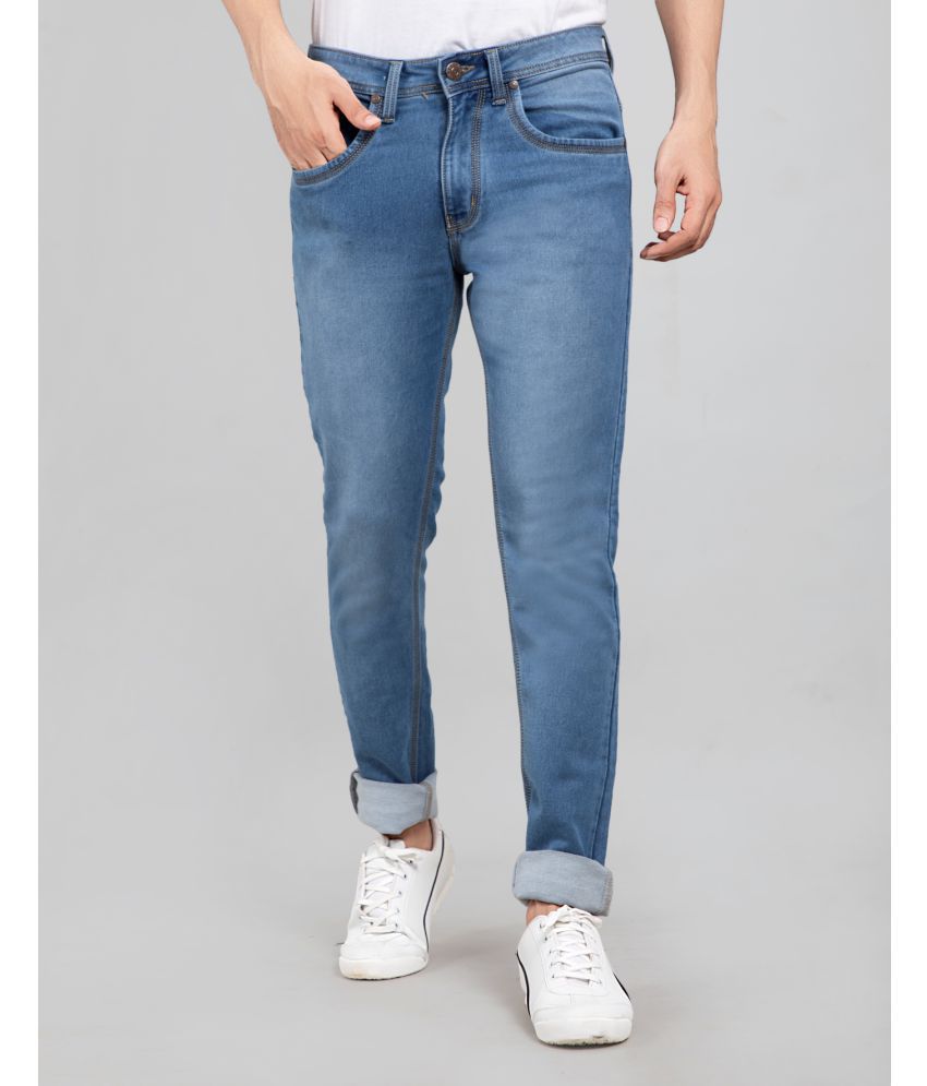 HJ HASASI - Blue Denim Regular Fit Men's Jeans ( Pack of 1 ) - Buy HJ ...