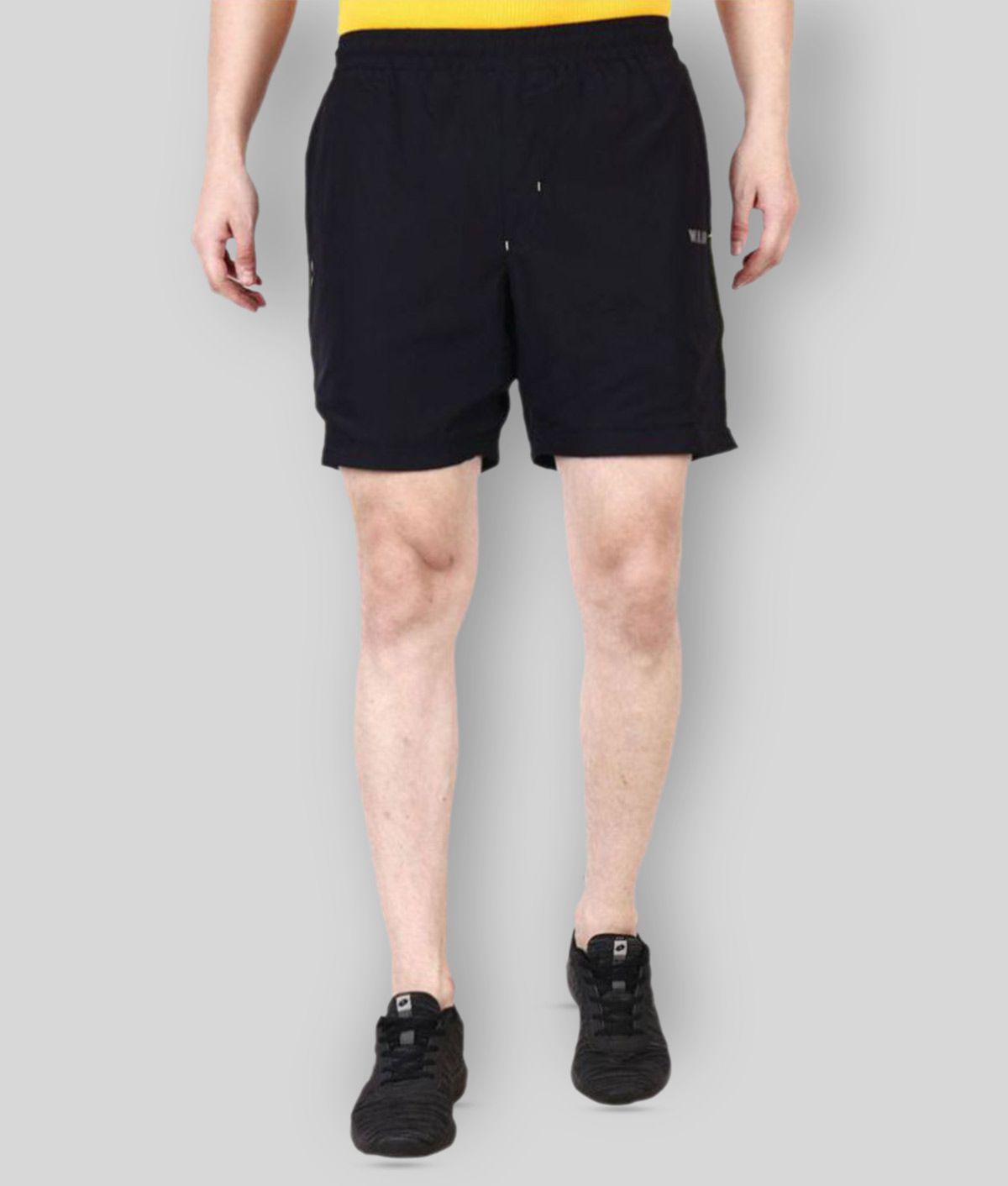 WAAW Black Polyester Outdoor & Adventure Shorts