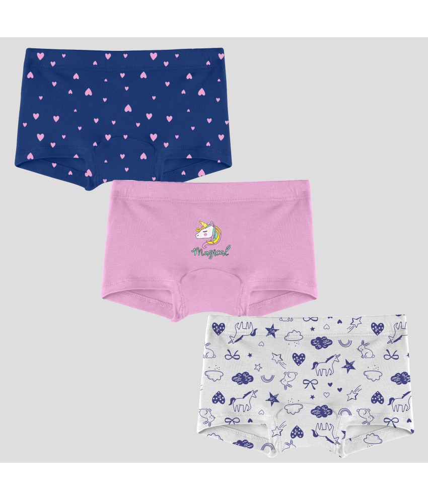     			Ariel - Multi Cotton Blend Girls Bloomers ( Pack of 3 )