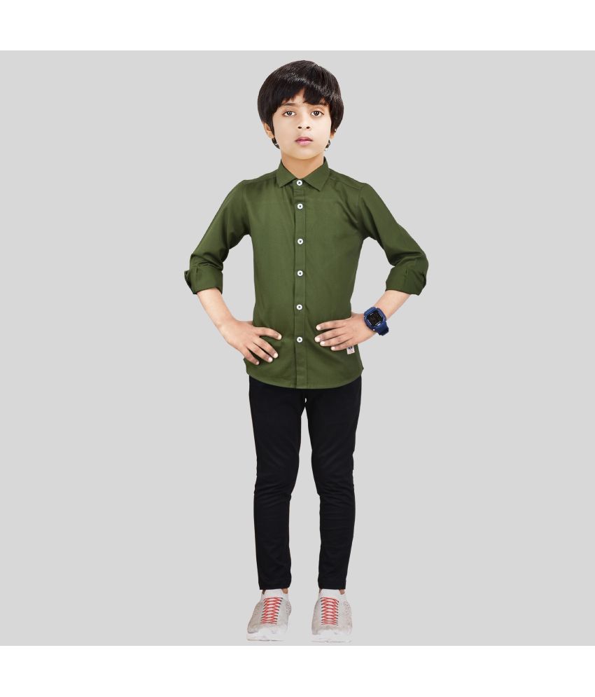     			Made In The Shade - Green Cotton Boys Shirt & Pants ( Pack of 1 )