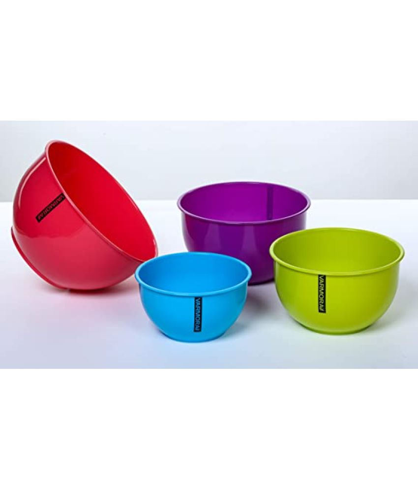 Varmora Plastic Mixing Bowl 4 Pc: Buy Online at Best Price in India ...