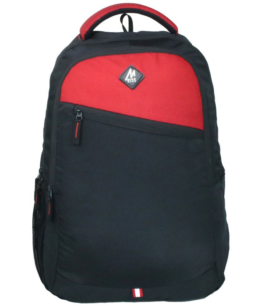 mikebags 20 Ltrs Red Polyester College Bag