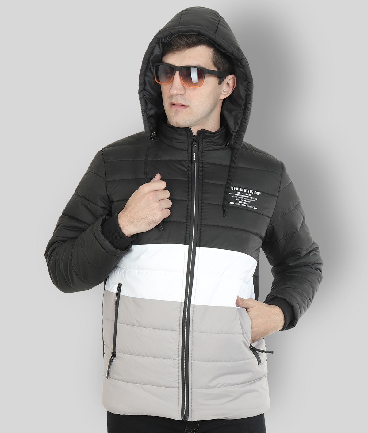     			xohy Black Quilted & Bomber Jacket