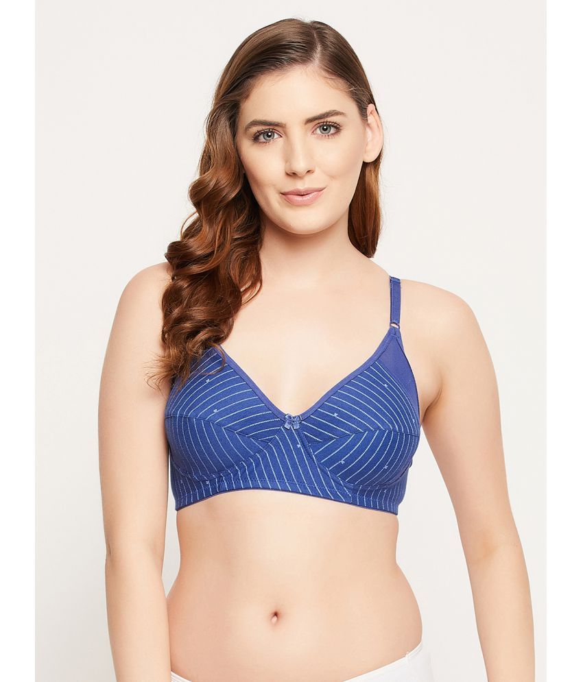     			Clovia - Blue Cotton Lightly Padded Women's Everyday Bra ( Pack of 1 )