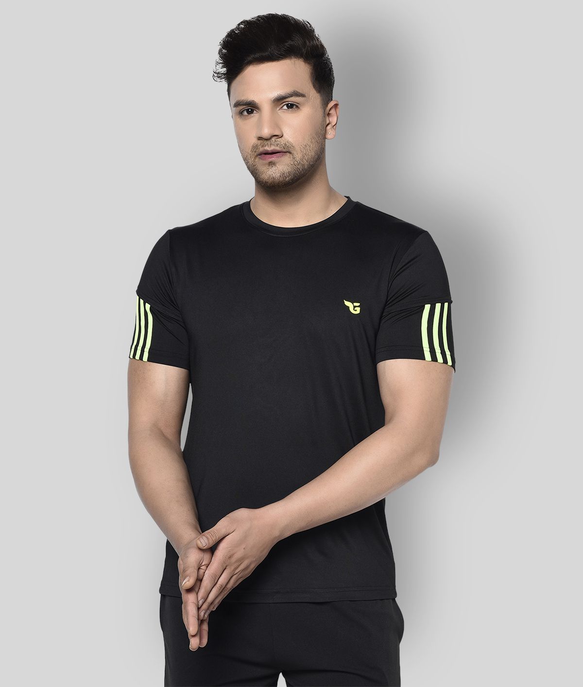     			Glito - Black Polyester Regular Fit Men's Sports T-Shirt ( Pack of 1 )
