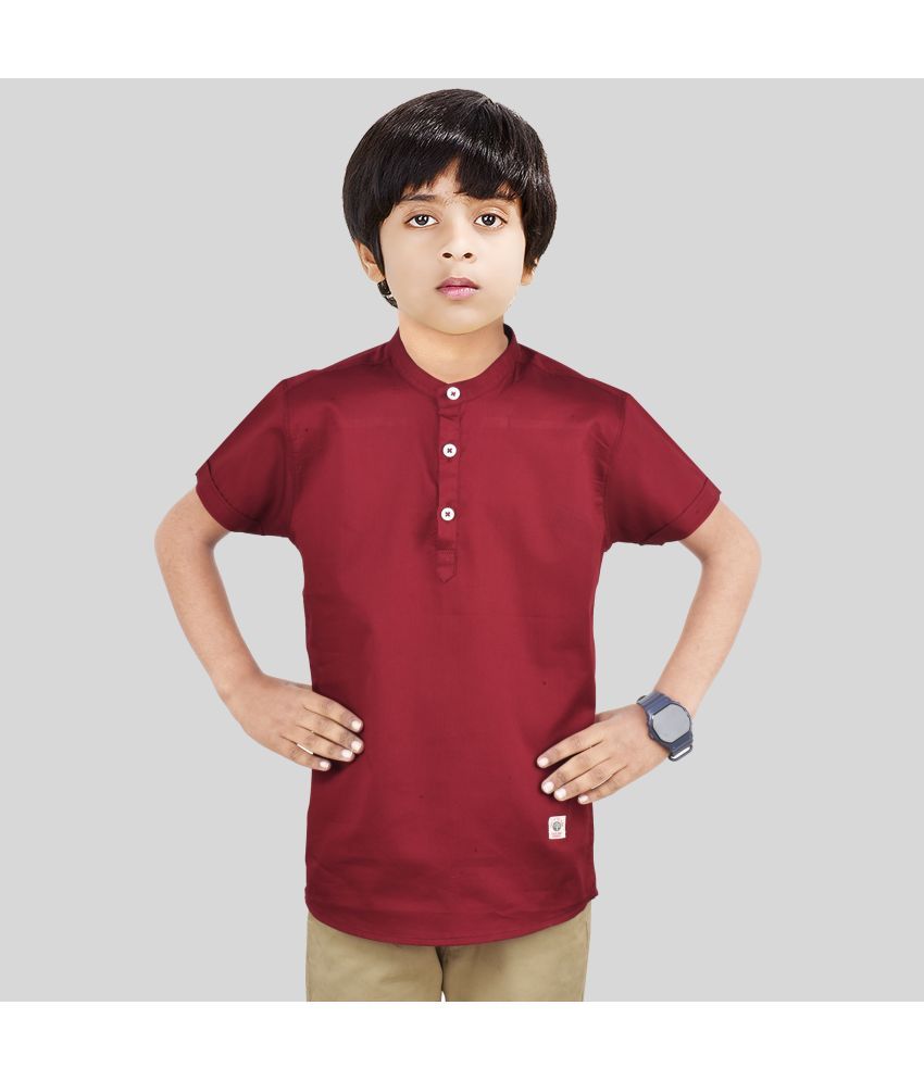     			Made In The Shade Pack of 1 Boys Cotton Kurta ( Maroon )