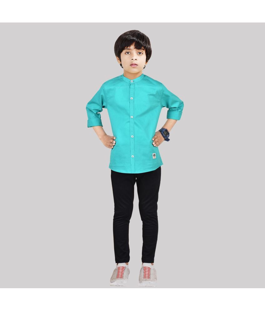     			Made In The Shade - Green Cotton Boys Shirt & Pants ( Pack of 1 )