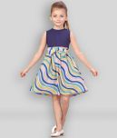 K&U Cotton Blend A-line Dress For Girls ( Pack of 1 , Blue )