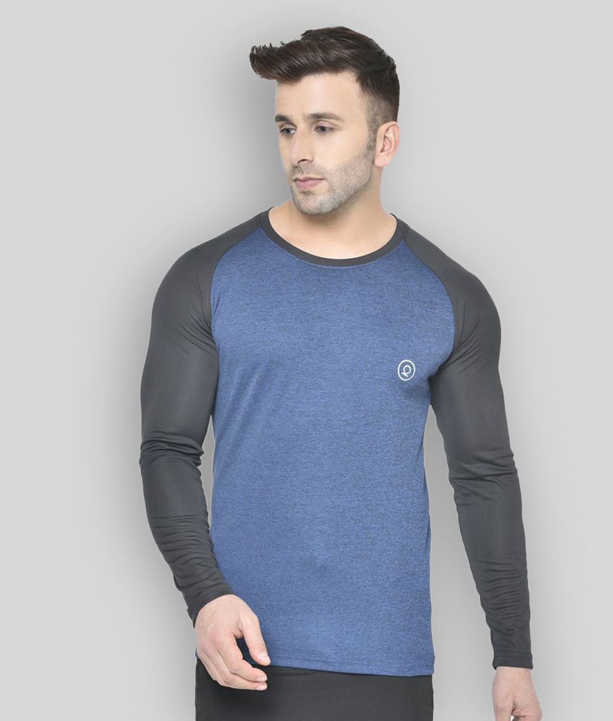     			Chkokko - Polyester Regular Fit Blue Men's Sports T-Shirt ( Pack of 1 )