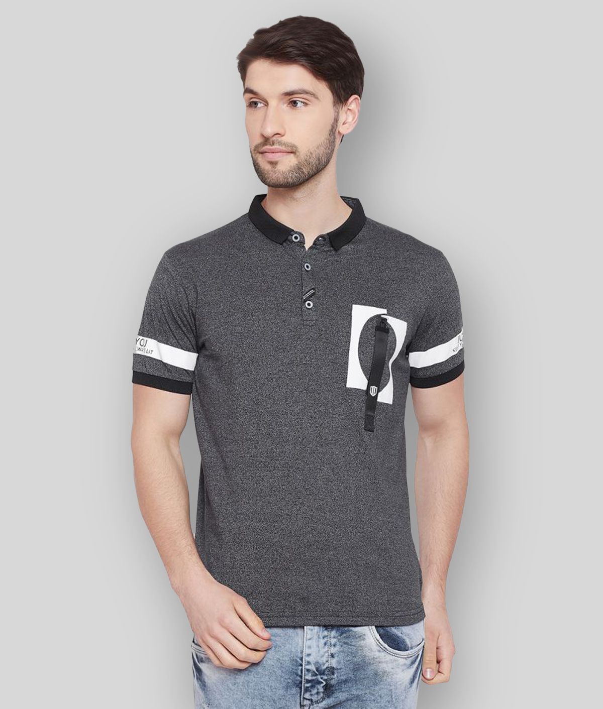     			Duke - Black Cotton Regular Fit Men's Polo T Shirt ( Pack of 1 )