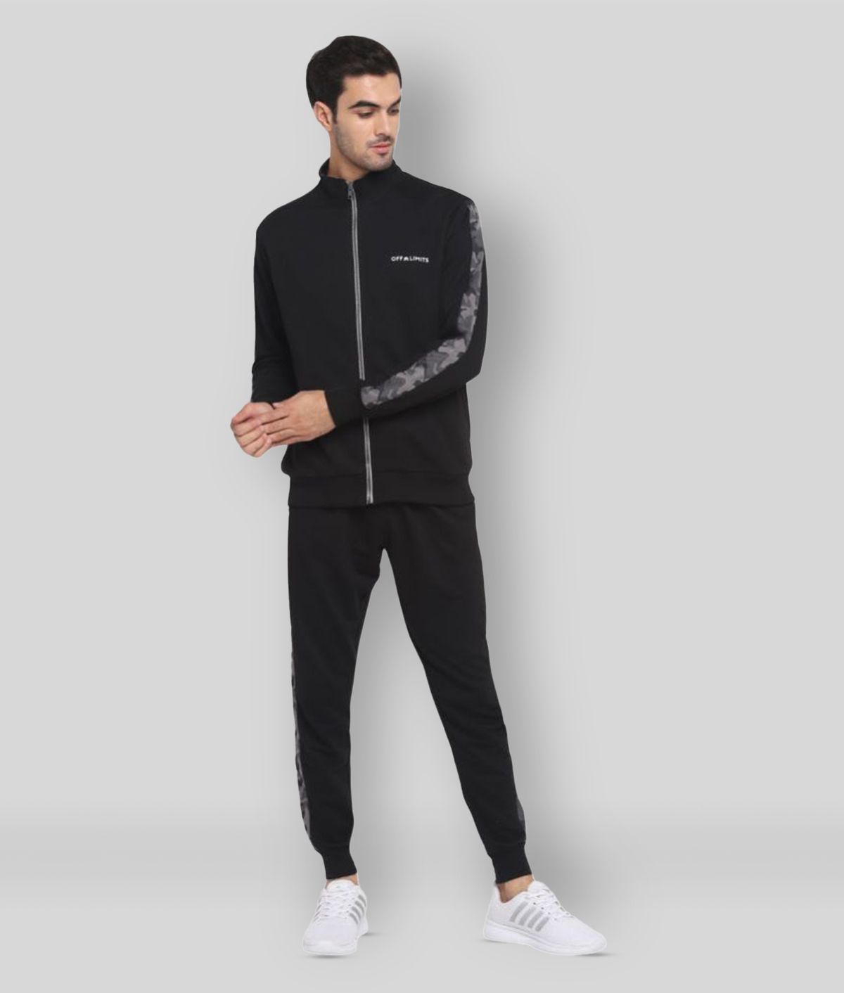 OFF LIMITS - Black Polyester Regular Fit Solid Men's Sports Tracksuit ( Pack of 1 )