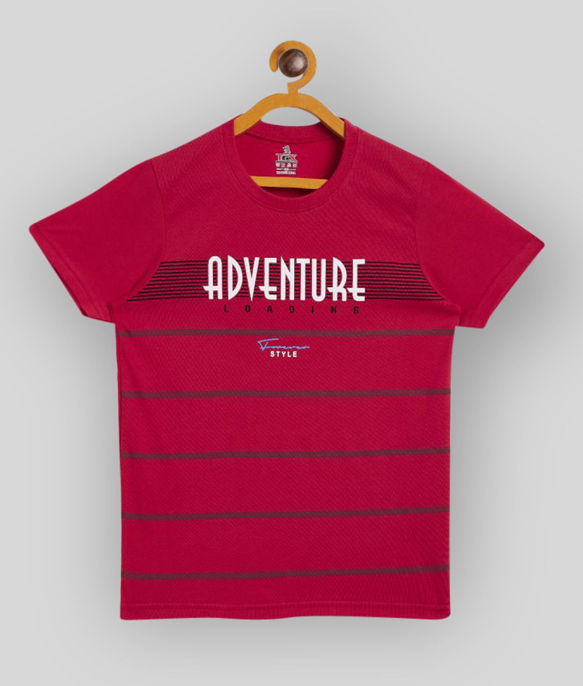 TGX - Red Cotton Blend Regular Fit Boys T-Shirt ( Pack of 1 )