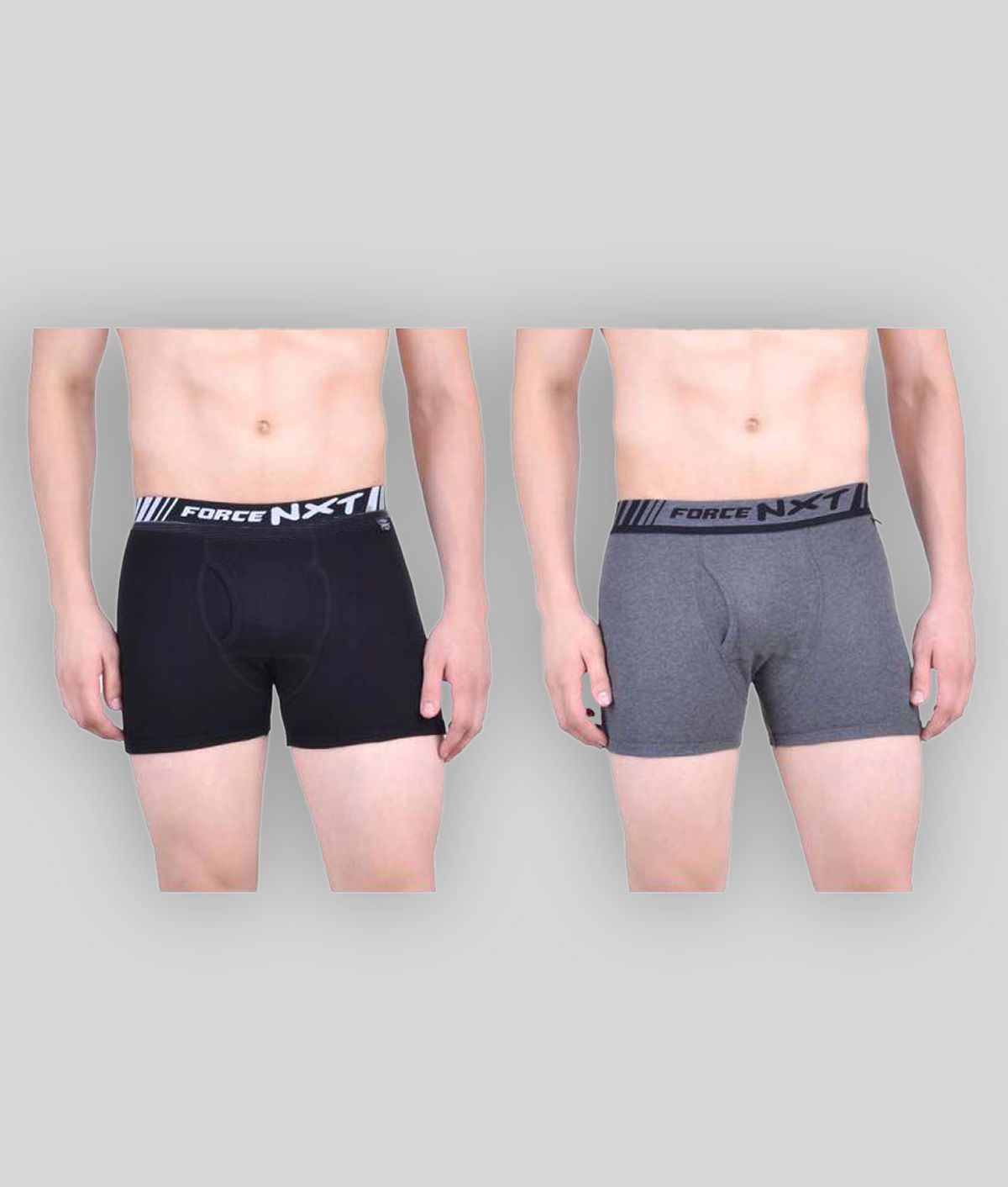     			Force NXT -  Black 100% Cotton Men's Trunks ( Pack of 2 )