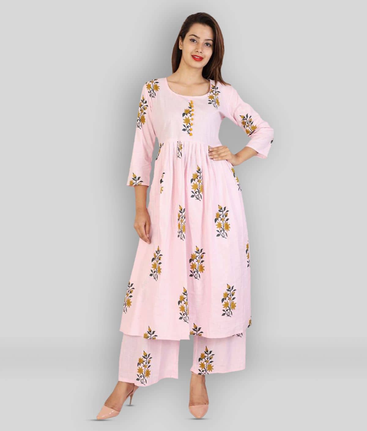 frock type kurti with palazzo