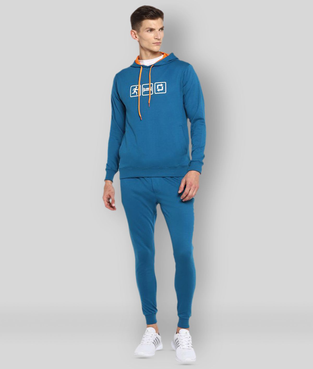     			YUUKI - Blue Polyester Regular Fit Printed Men's Sports Tracksuit ( Pack of 1 )