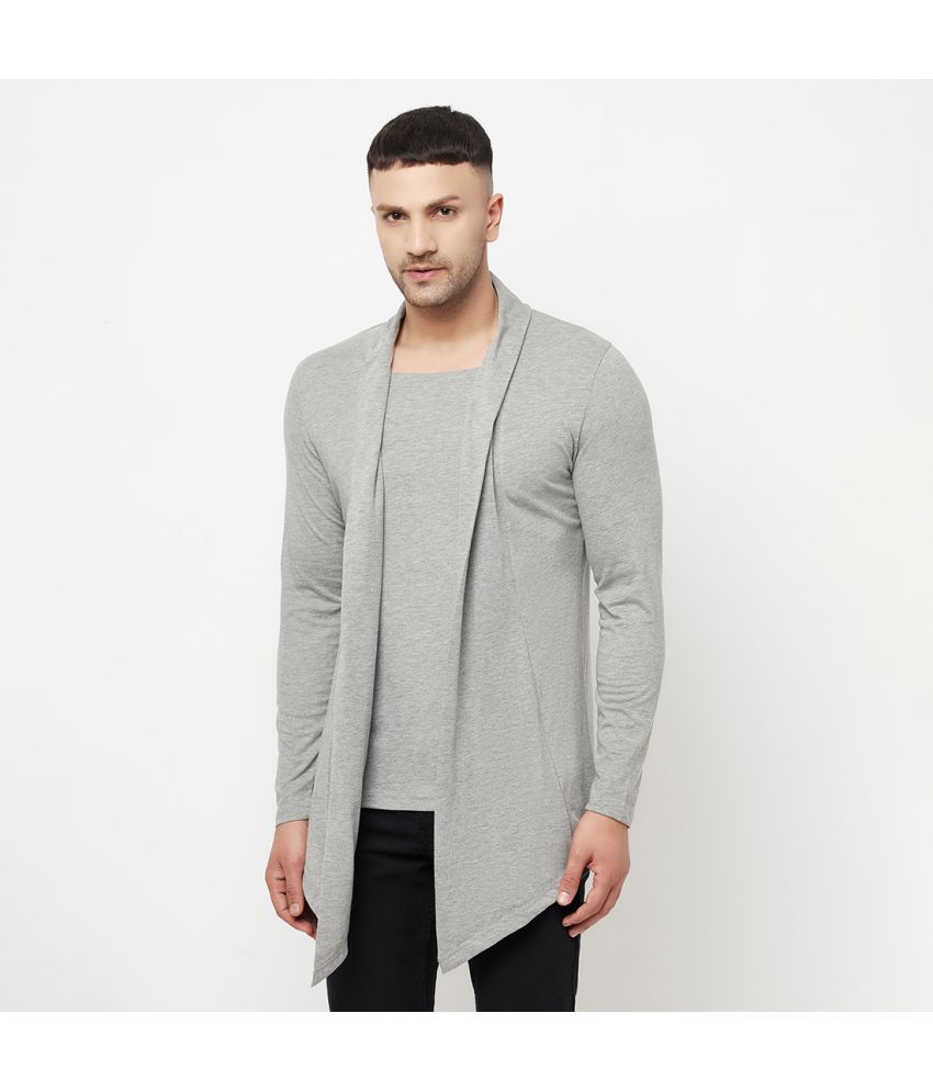     			Glito - Grey Cotton Blend Men's Cardigan Sweater ( Pack of 1 )