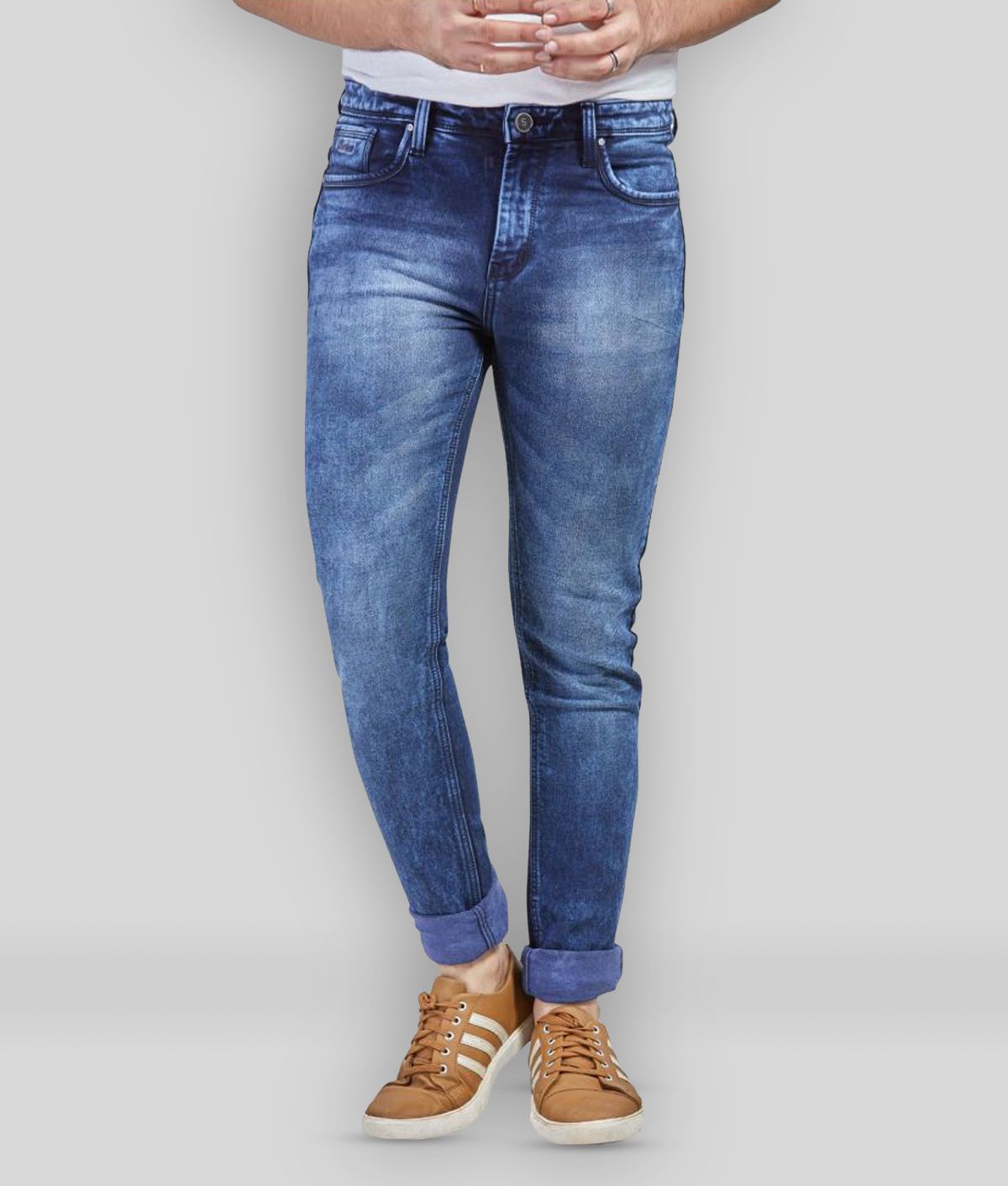 HASASI JEANS - Indigo Blue 100% Cotton Regular Fit Men's Jeans ( Pack of 1 )