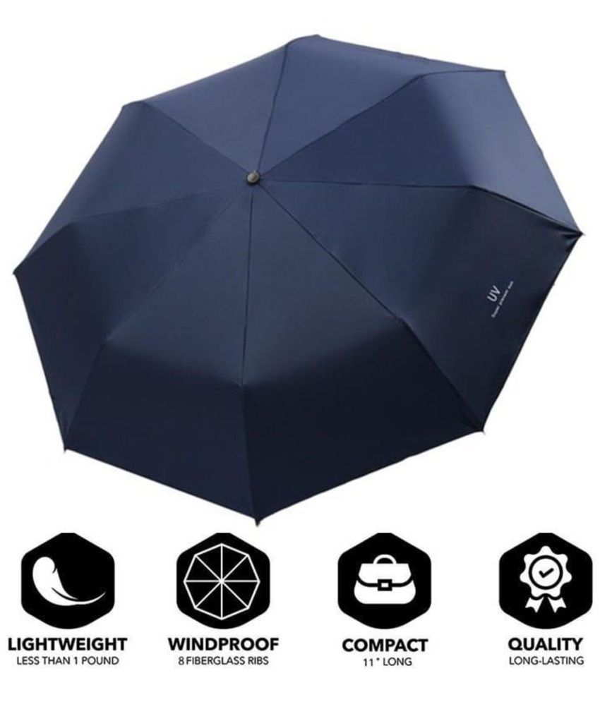     			KEKEMI Navy 3 Fold Umbrella