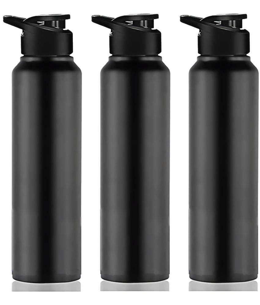     			Kitchen Zest - Black Sipper Water Bottle ( Pack of 3 )