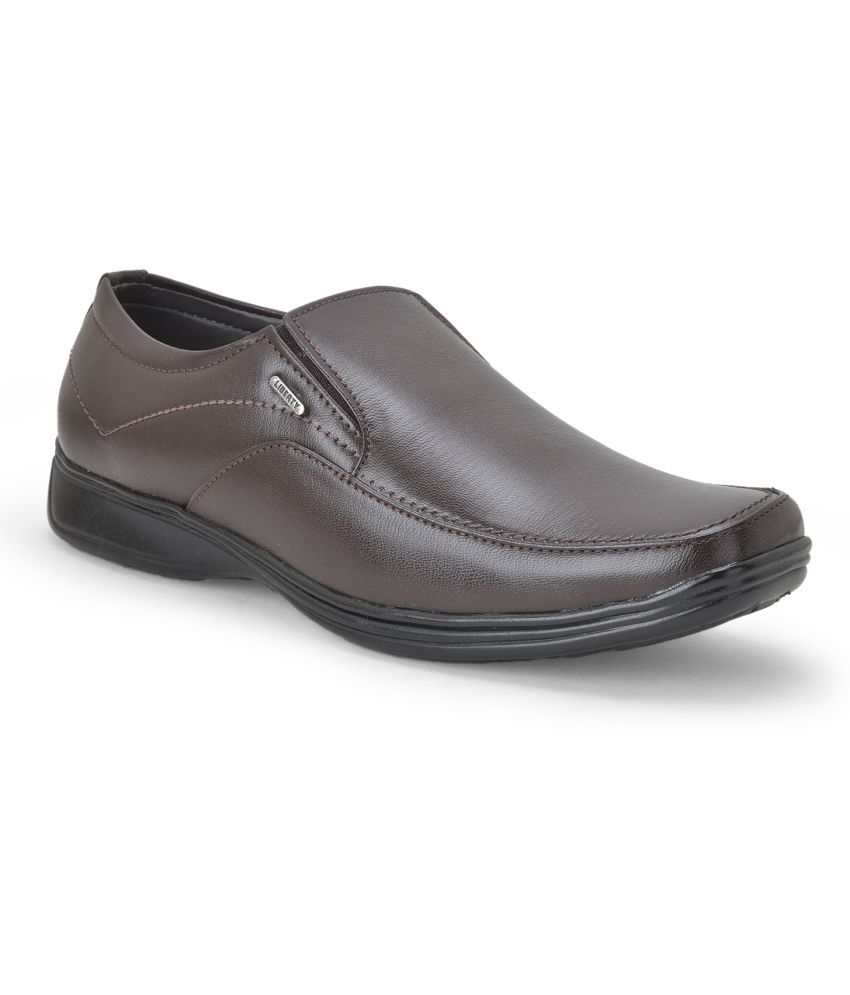     			Liberty - Brown Men's Slip On Formal Shoes