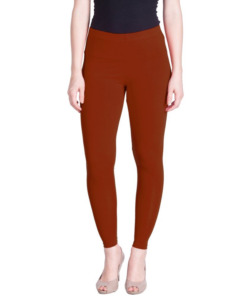     			Lux Lyra - Brown Cotton Women's Leggings ( Pack of 1 )