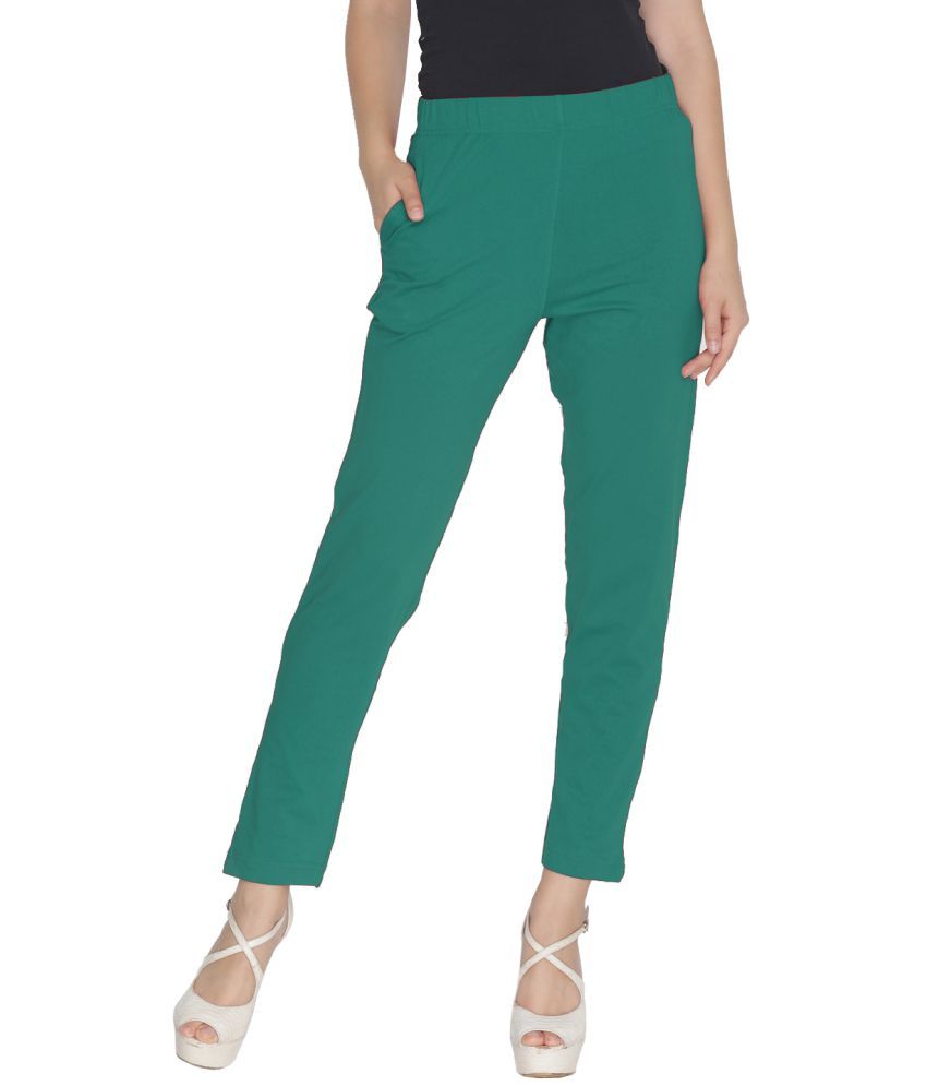     			Lux Lyra - Green Cotton Women's Leggings ( Pack of 1 )