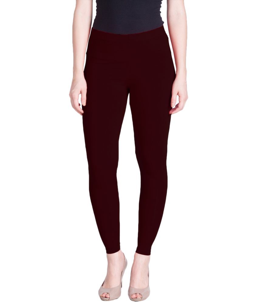     			Lux Lyra - Maroon Cotton Women's Leggings ( Pack of 1 )