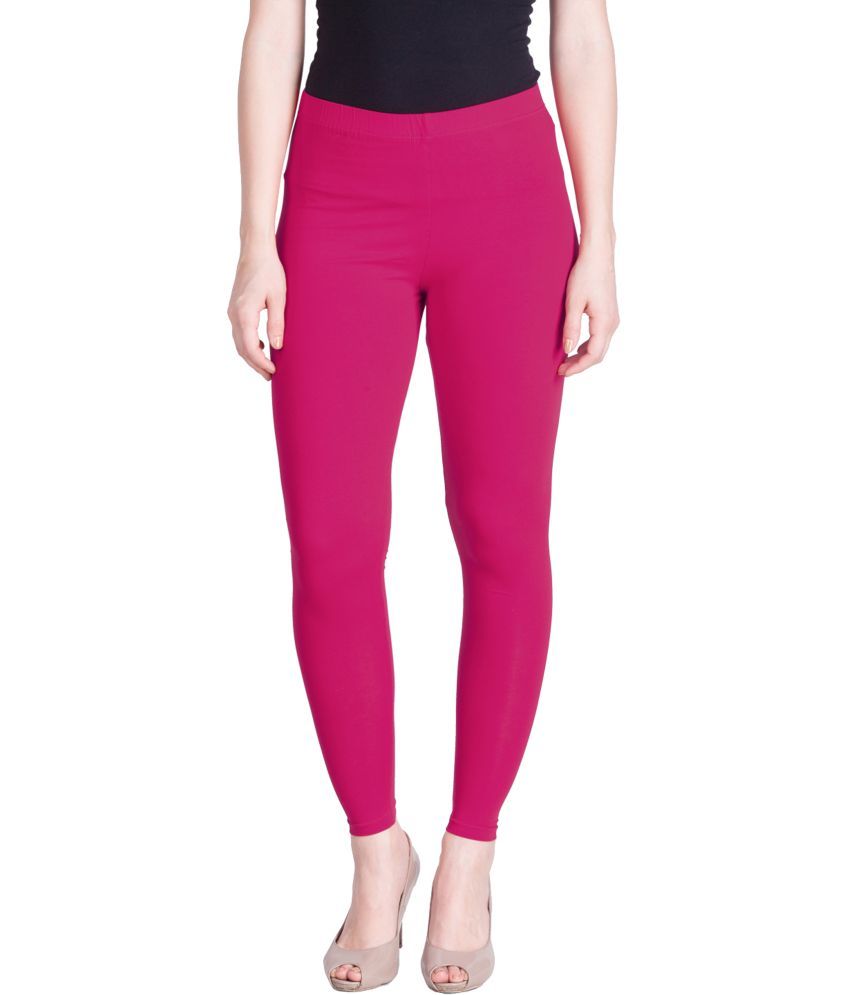     			Lux Lyra - Pink Cotton Women's Leggings ( Pack of 1 )