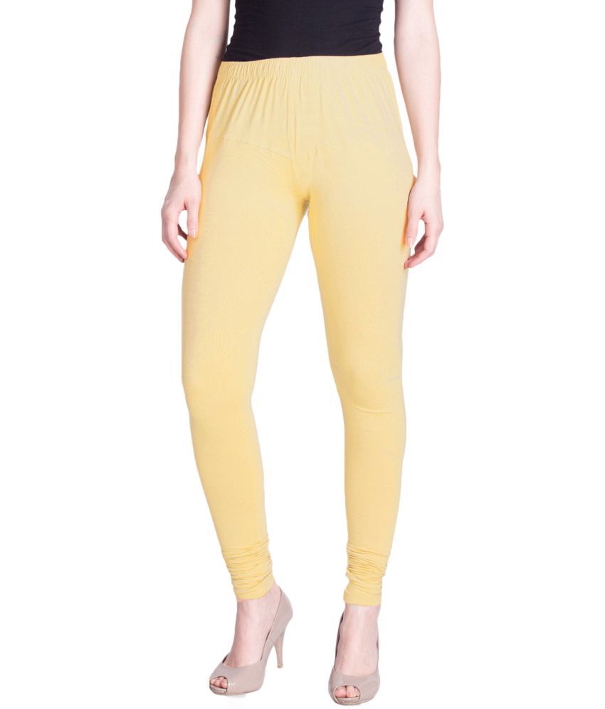     			Lux Lyra - Yellow Cotton Women's Leggings ( Pack of 1 )