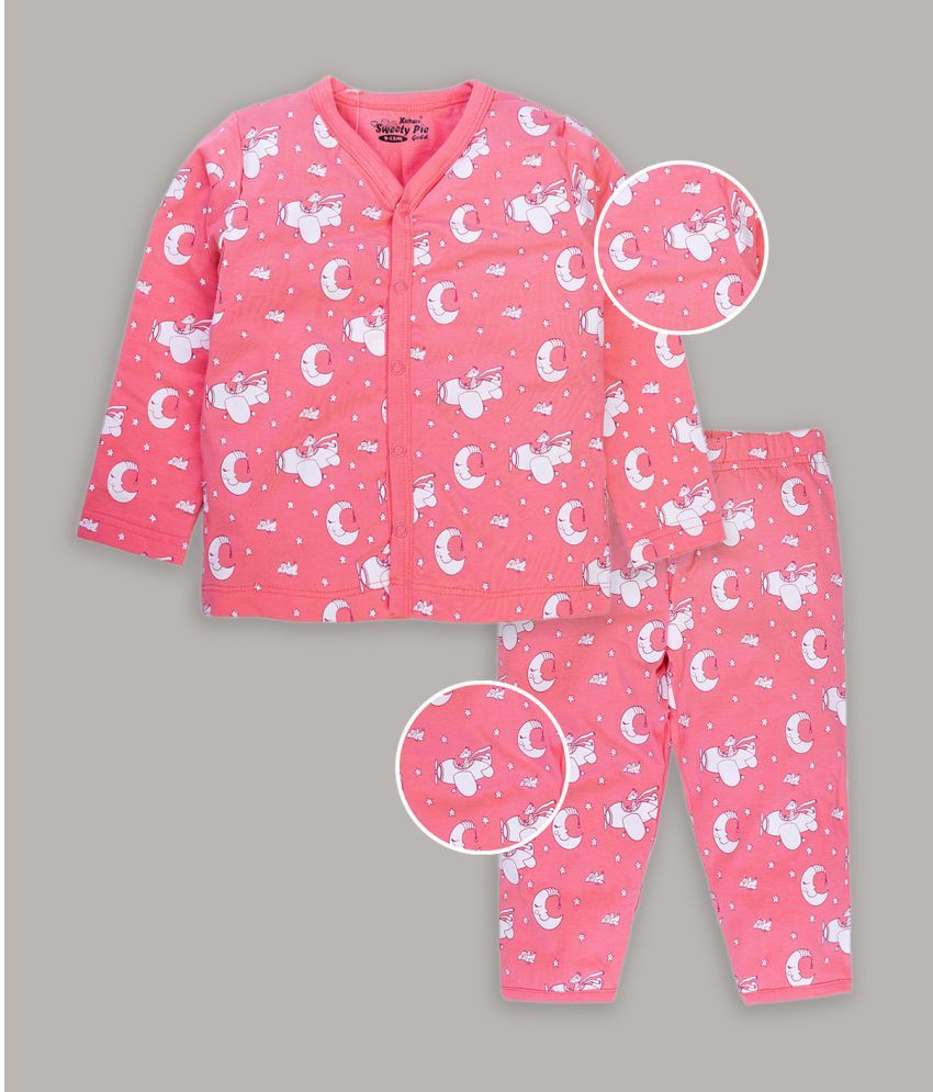     			SWEETIE PIE Single Baby Girls 100% Cotton Nightsuits ( Pink )