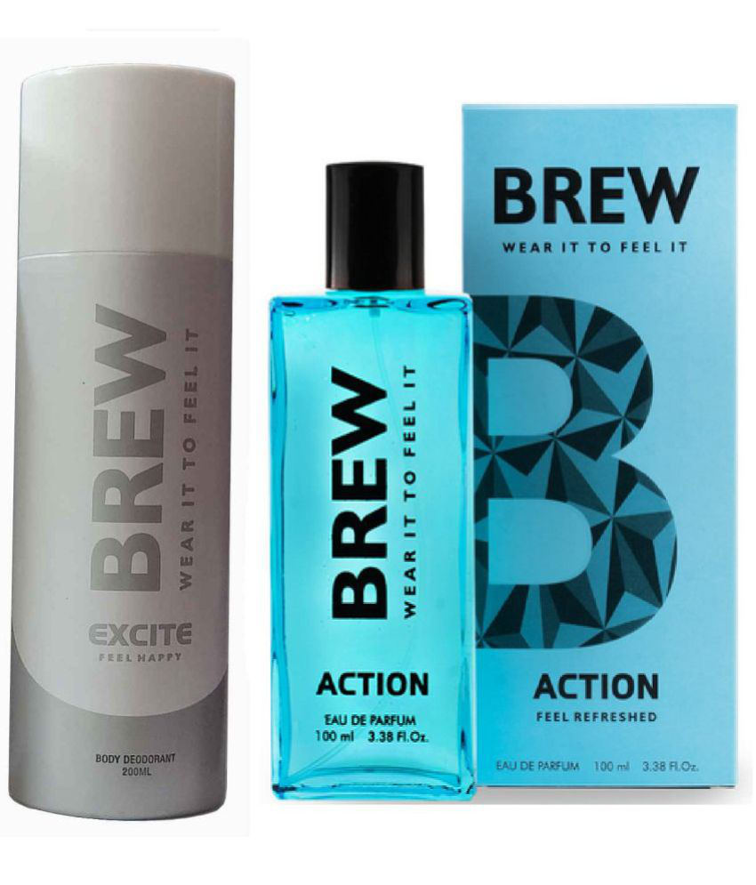     			Brew - EXCITE DEO,ACTION PERFUME Eau De Parfum (EDP) For Unisex 300ML ( Pack of 2 )