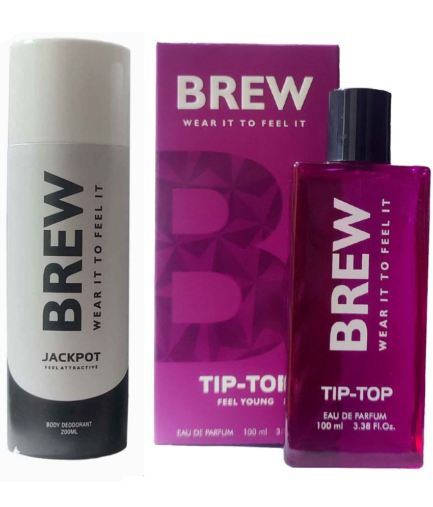     			Brew - JACKPOT DEO, TIP TOP PERFUME Eau De Parfum (EDP) For Unisex 300ML ( Pack of 2 )