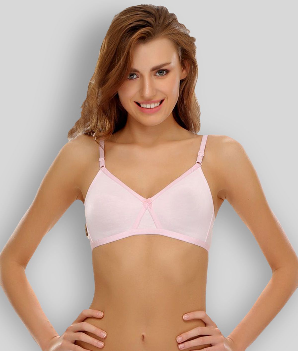     			Clovia - Pink Cotton Non Padded Women's T-Shirt Bra ( Pack of 1 )