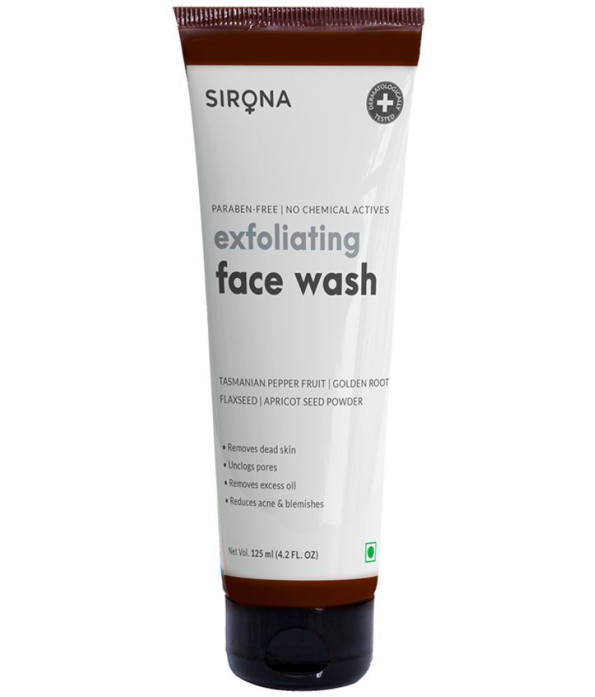     			Sirona Exfoliating Natural Face Wash for Men & Women - 125 ml | Anti Acne | Suitable For All Skin Type| Reduces Blemishes