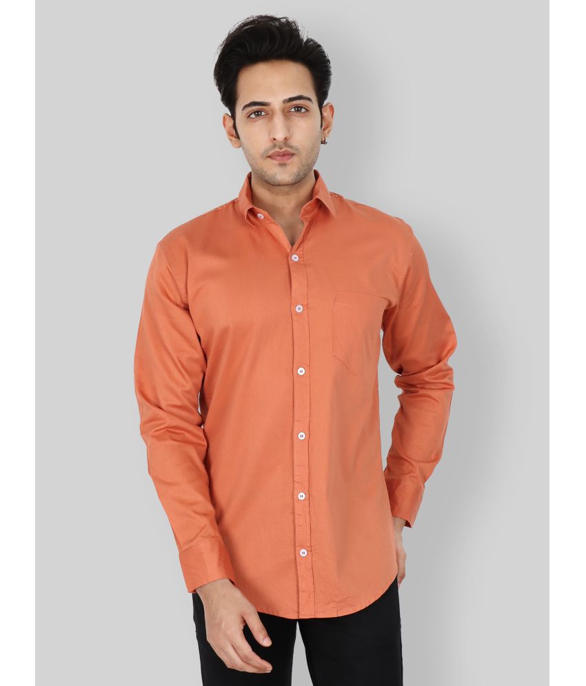     			YHA - Orange Cotton Regular Fit Men's Casual Shirt ( Pack of 1 )