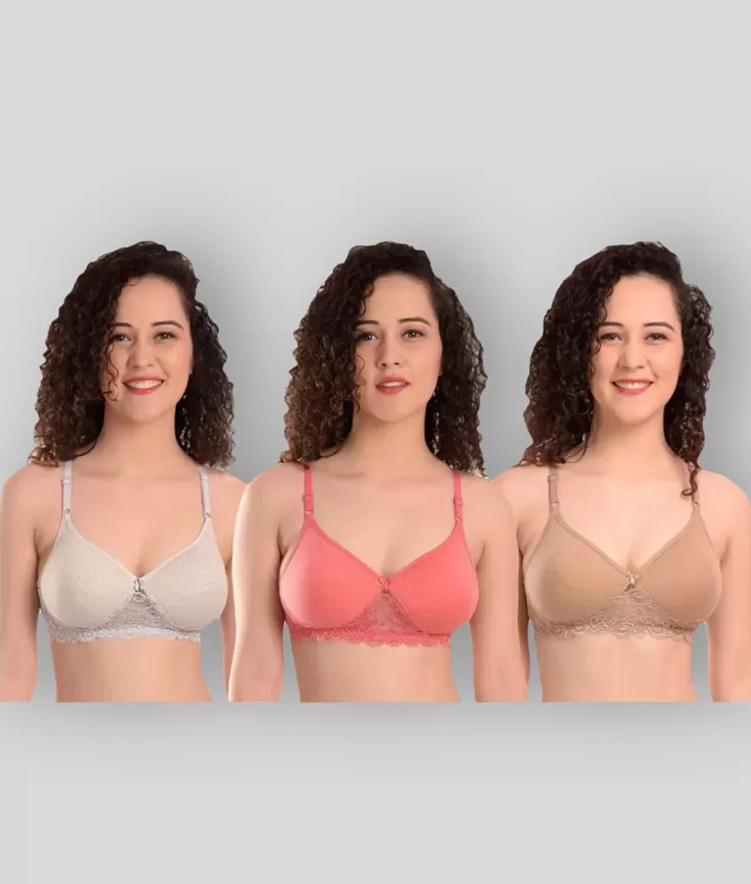 Buy Clovia Double Layered Non Wired Full Coverage T-Shirt Bra - Grey  Melange at Rs.359 online
