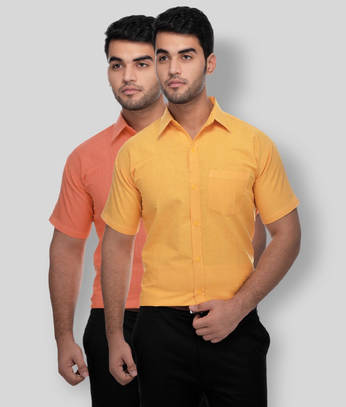     			DESHBANDHU DBK - Multicolor Cotton Regular Fit Men's Casual Shirt (Pack of 2 )