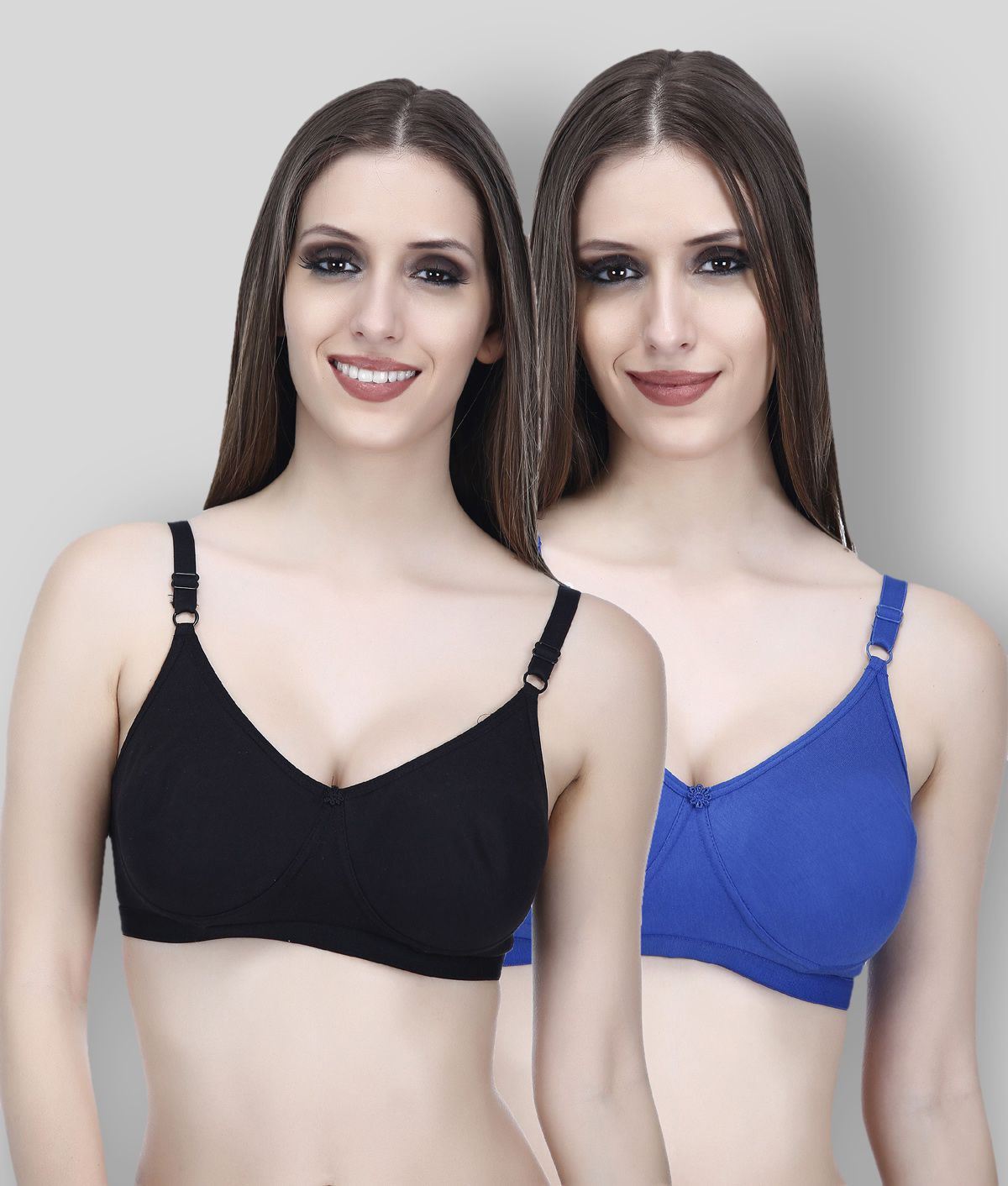     			Elina - Multicolor Cotton Non - Padded Women's Teenage Bra ( Pack of 2 )